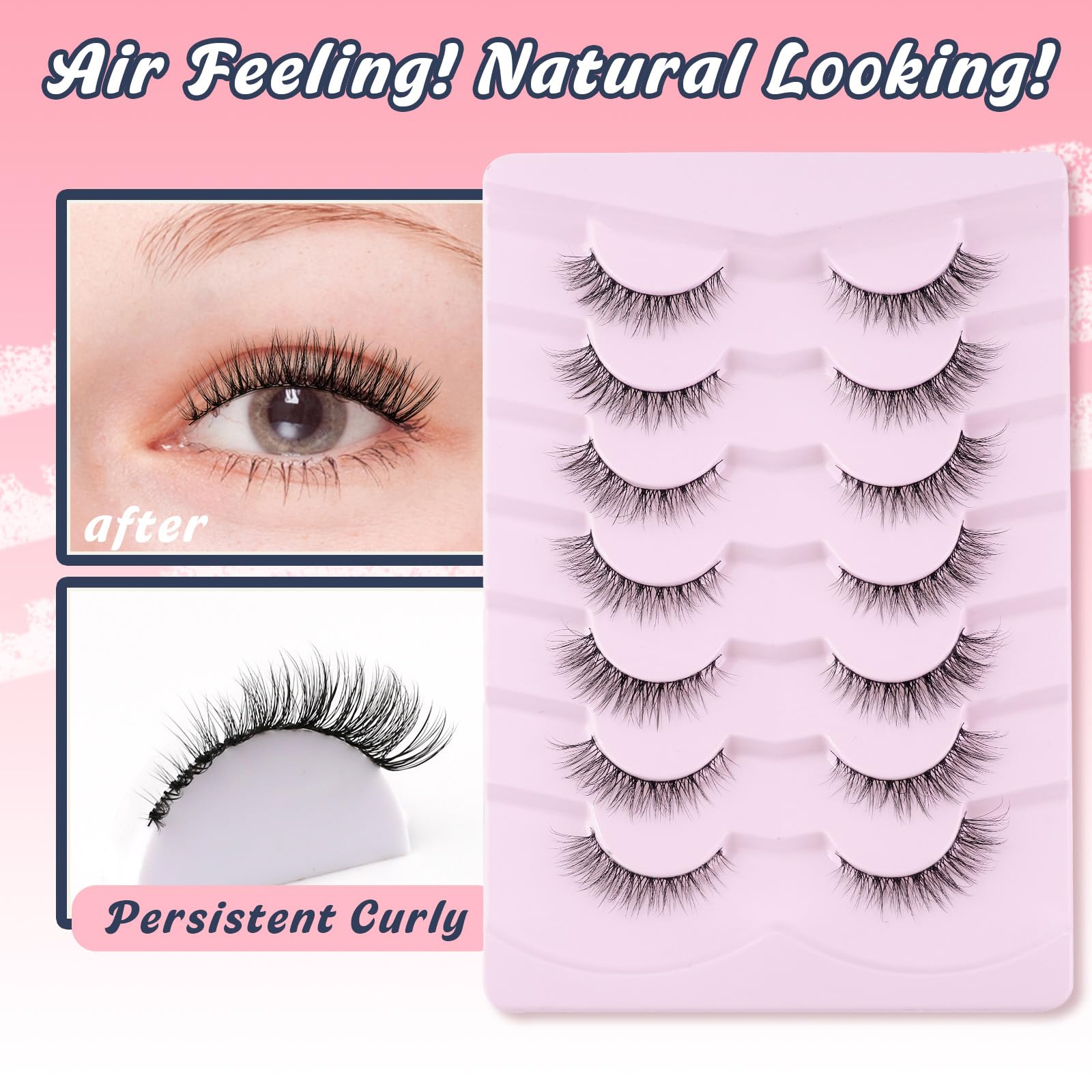 Cils Siligli volume 3D naturel, structure croisée durable