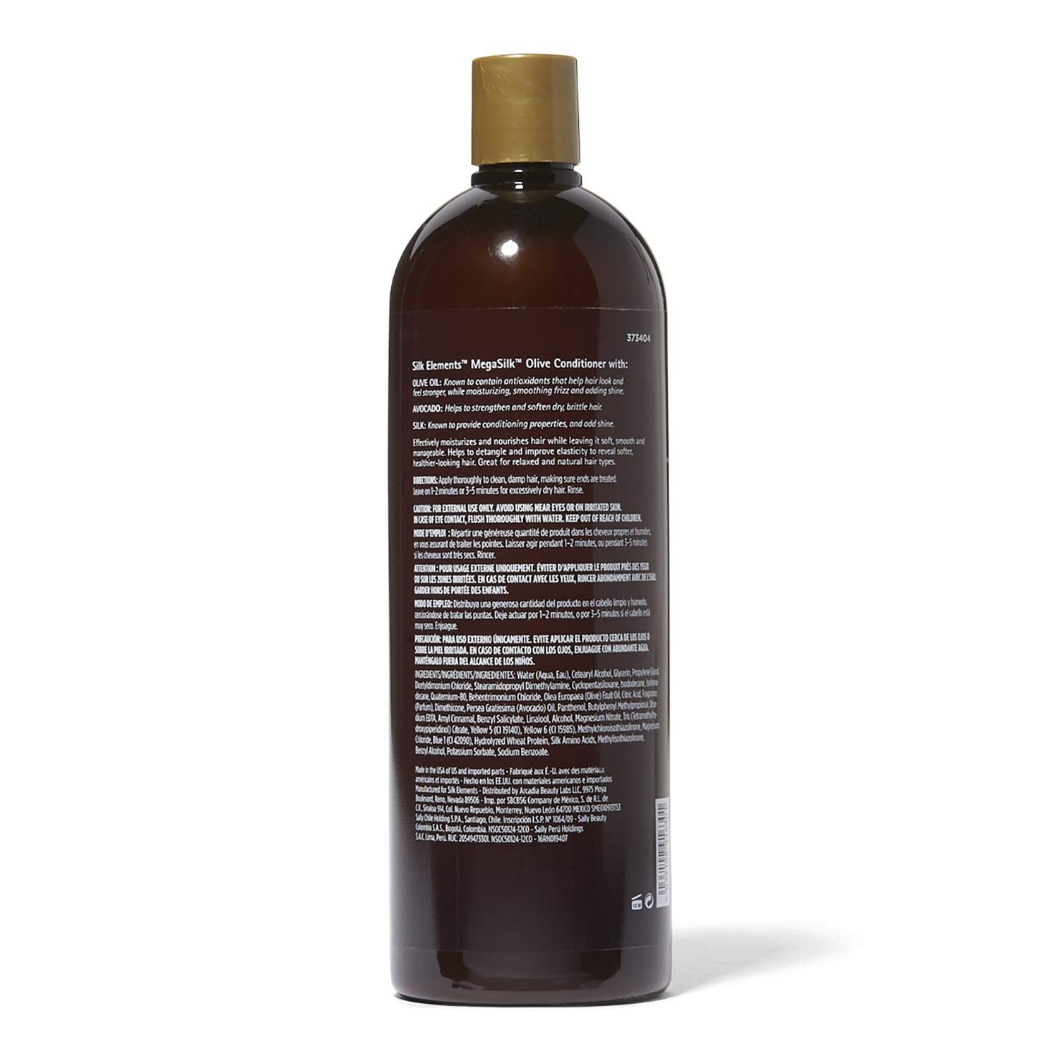 Silk Elements MegaSilk Olive Après-shampooing, texture crèmeuse: cheveux nourris avec brillance et souplesse.