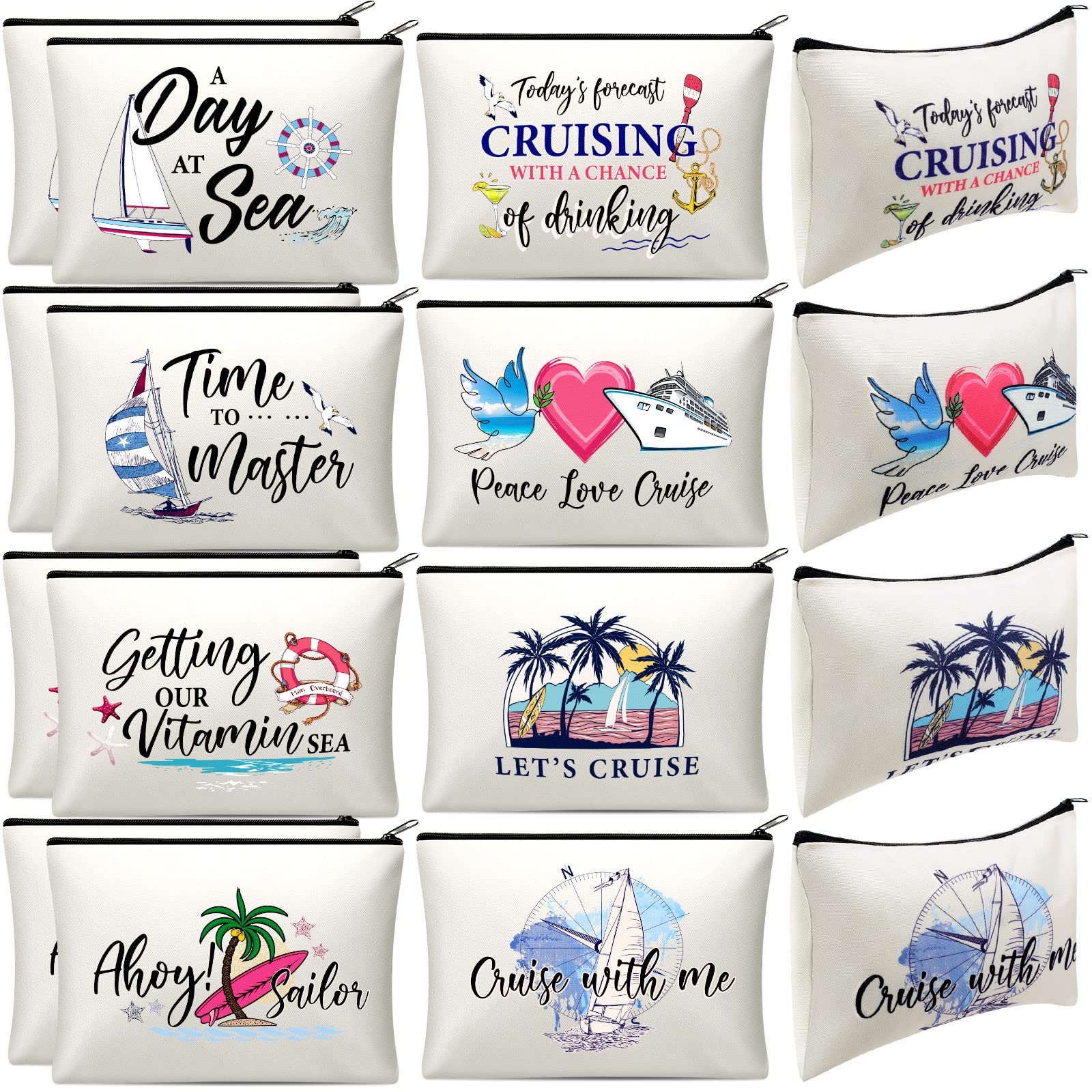 Silkfly ensemble de 16 trousses croisière en toile pour organiser vos affaires.