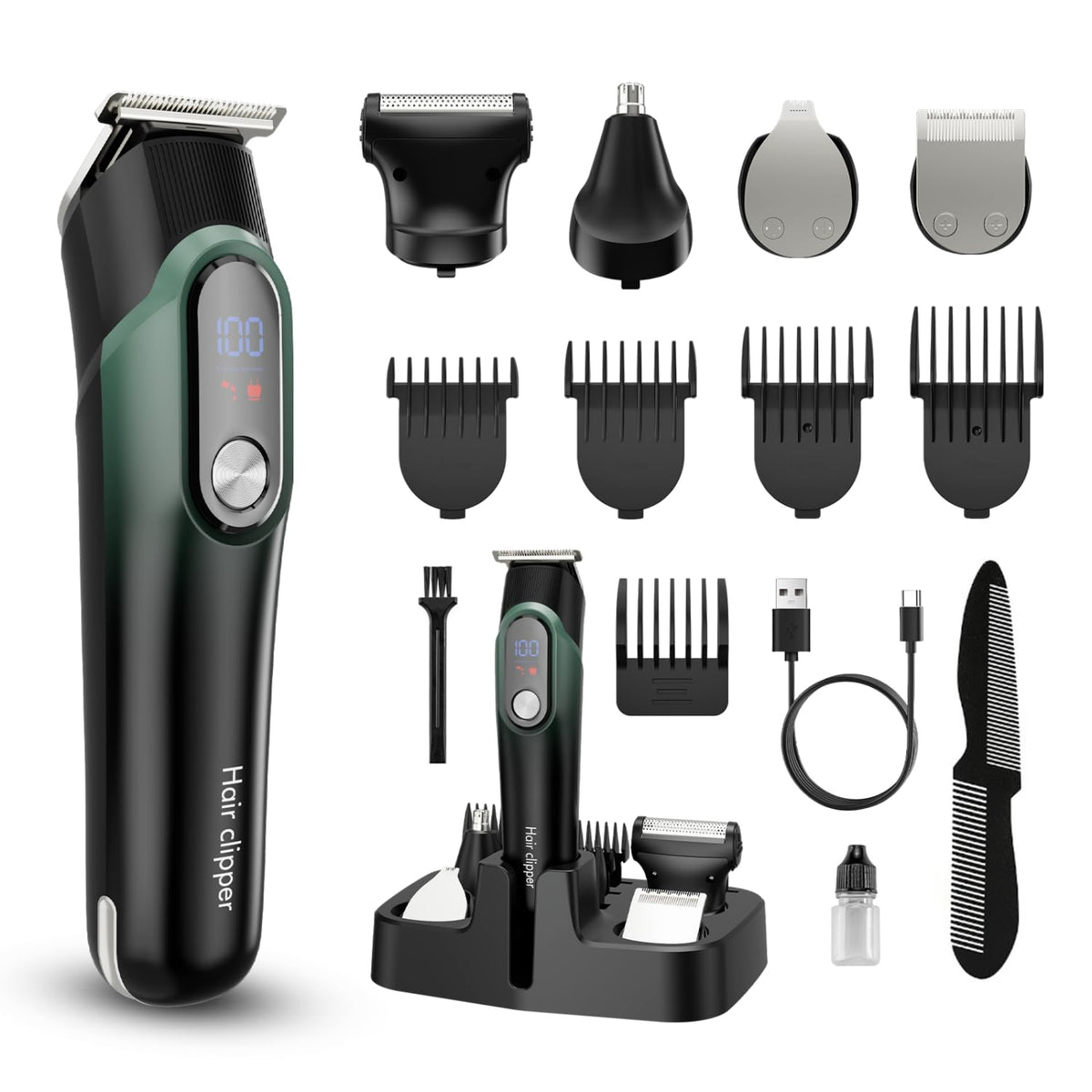 SilkGlow tondeuse barbe – ensemble complet pour une coupe précise et polyvalente.