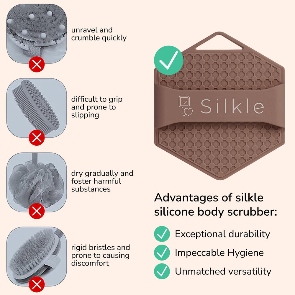 SILKLE design antidérapant, poignet sûr lors du lavage.