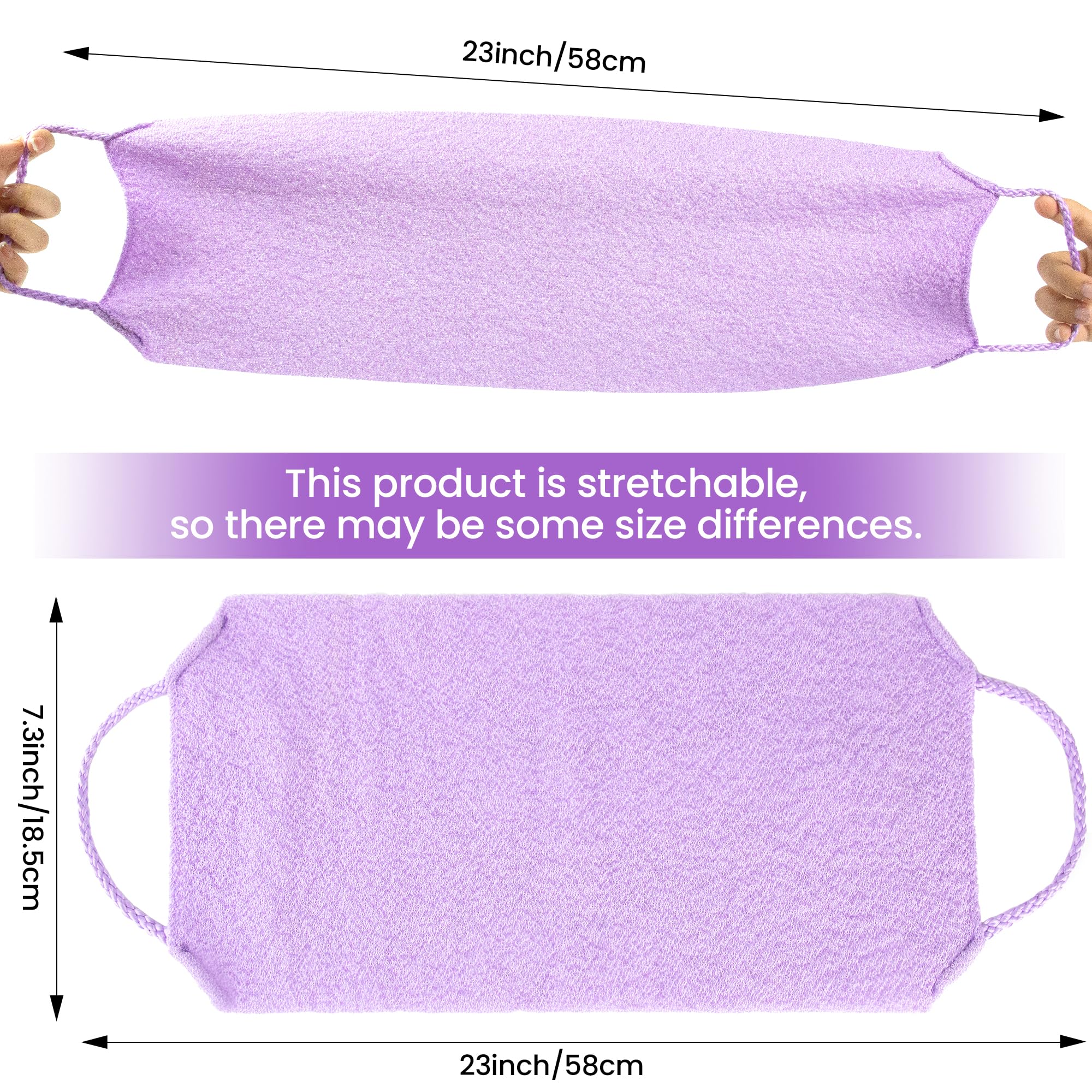 Silkyhose dos-exfoliant-double-face rose: nettoyage profond du dos après la douche.