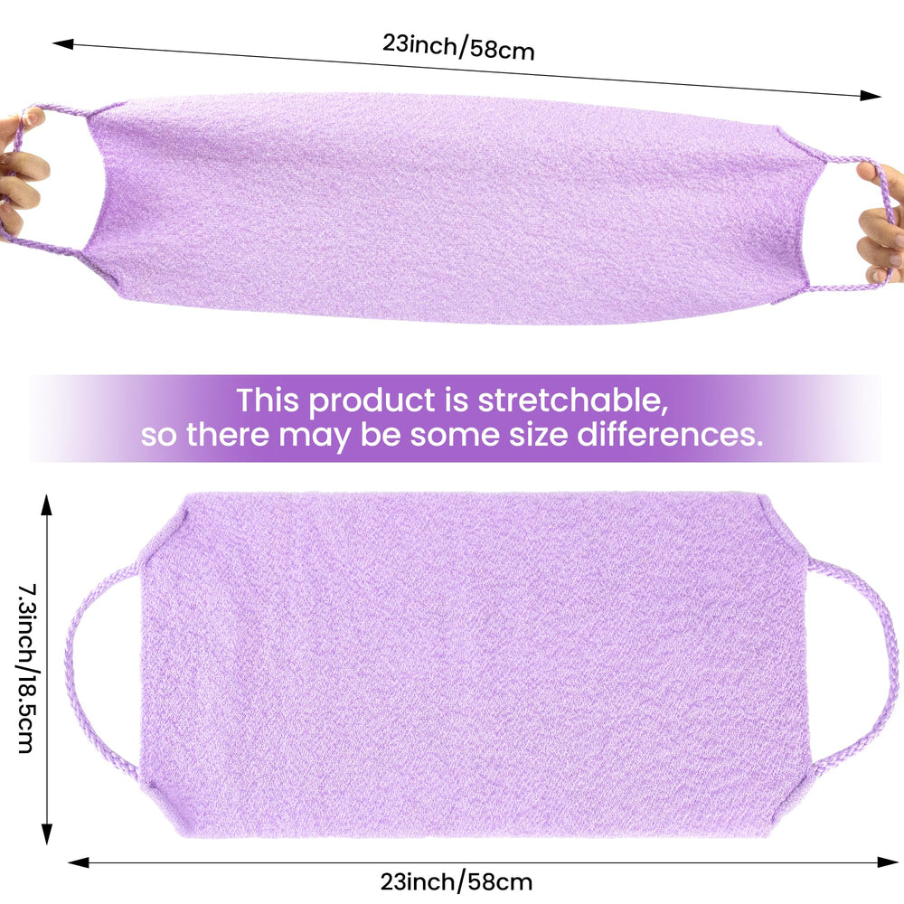 Silkyhose dos-exfoliant-double-face rose: nettoyage profond du dos après la douche.