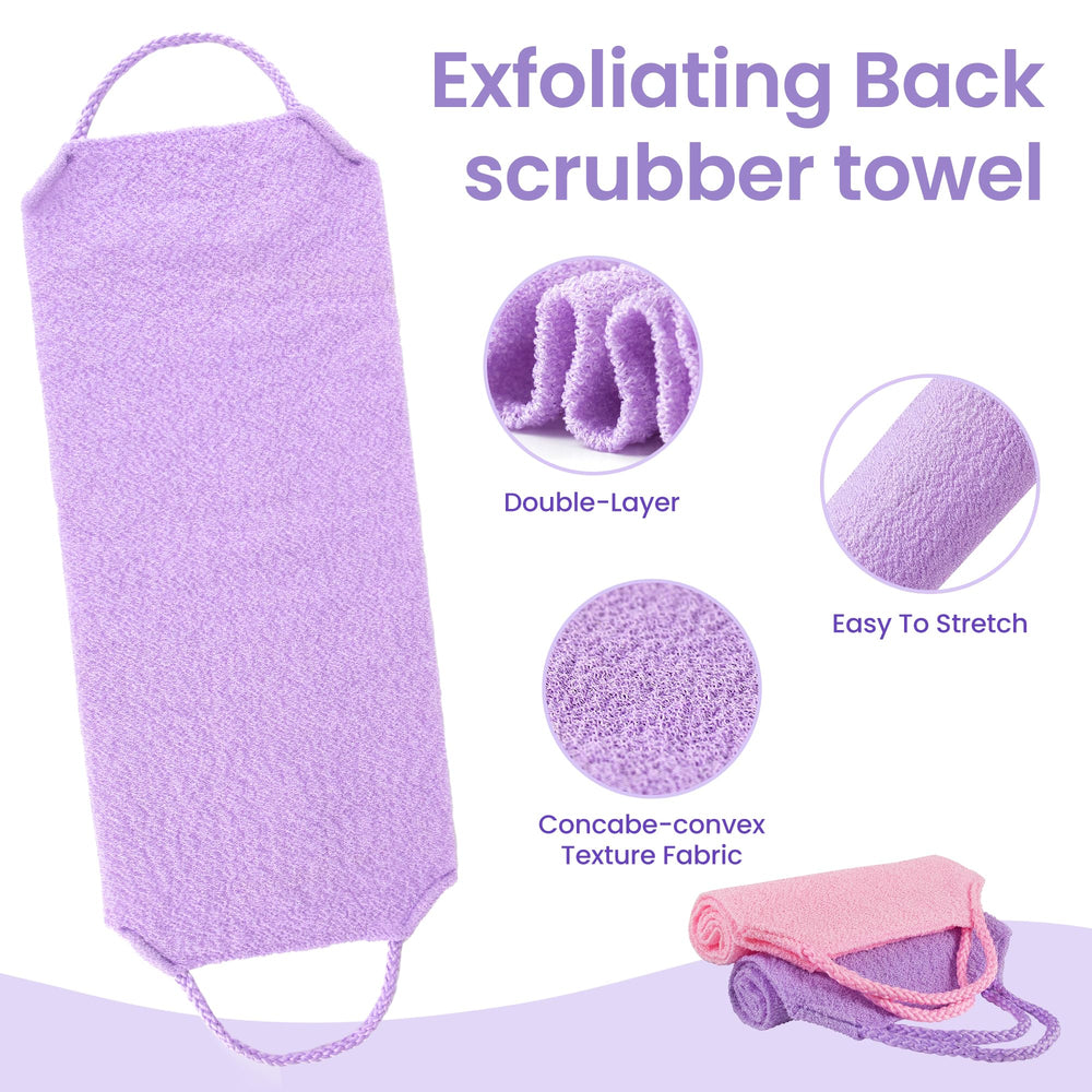 Silkyhose dos-exfoliant-double-face violet: peau plus lisse et revitalisée.