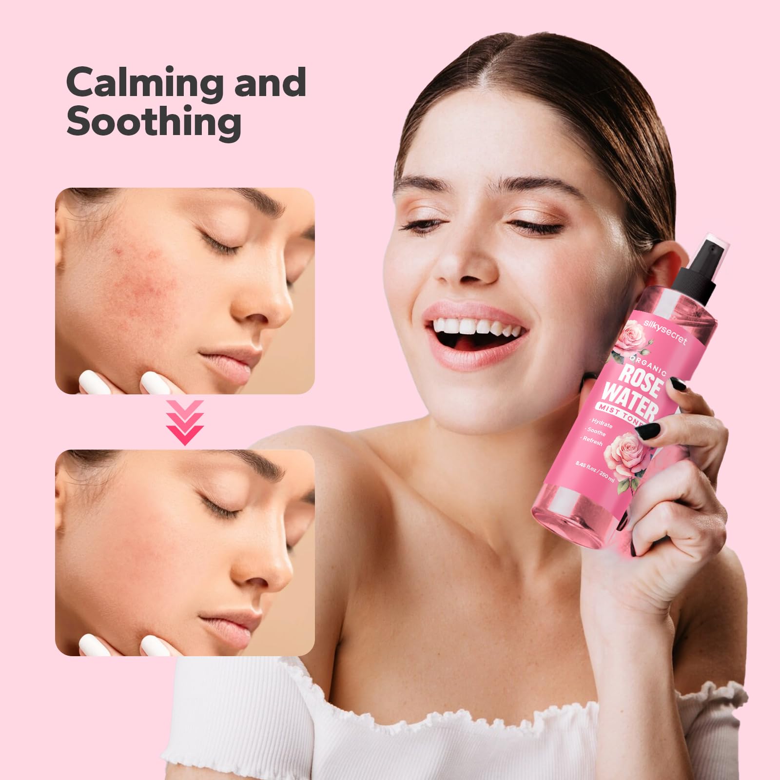 SilkySecret fixateur maquillage léger, tenue durable en douceur.