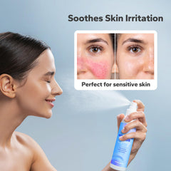 SilkySecret HOCL spray visage net et hydraté après nettoyage.