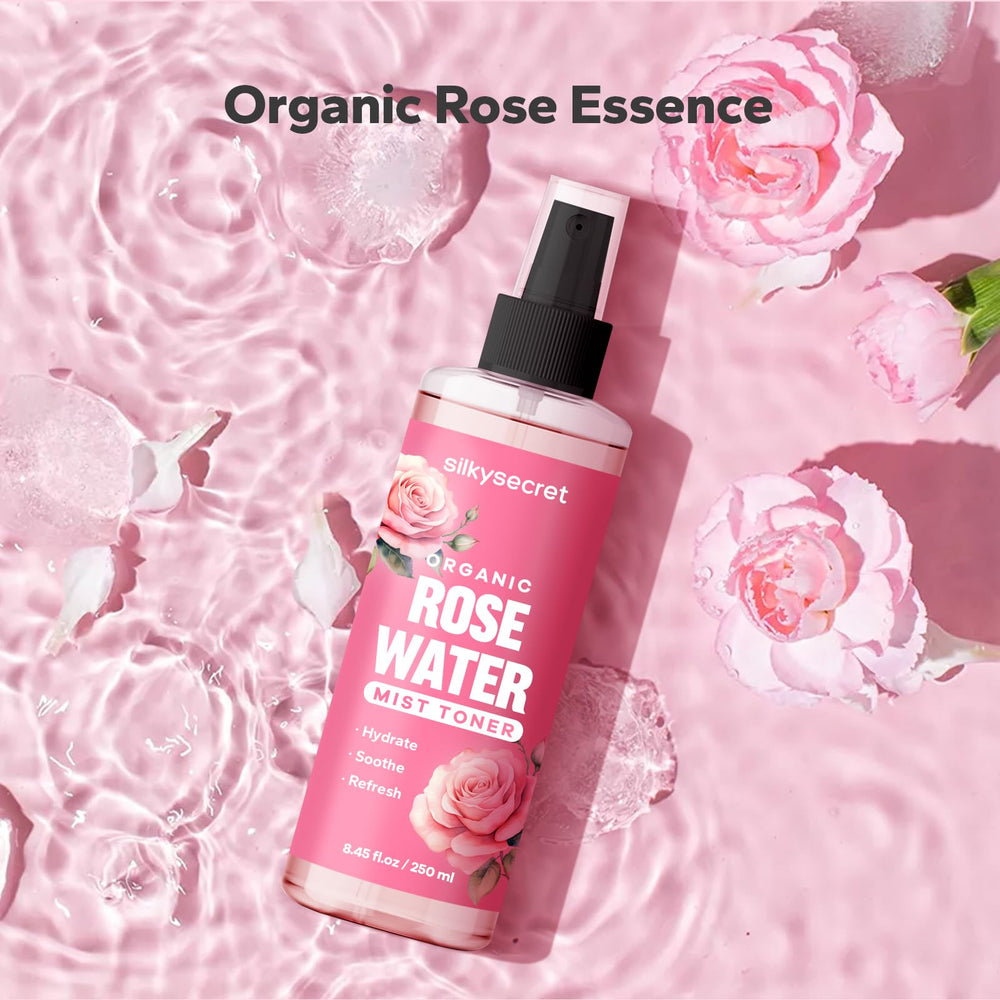 SilkySecret tonique hydratant visage, équilibre la peau et prépare le maquillage.