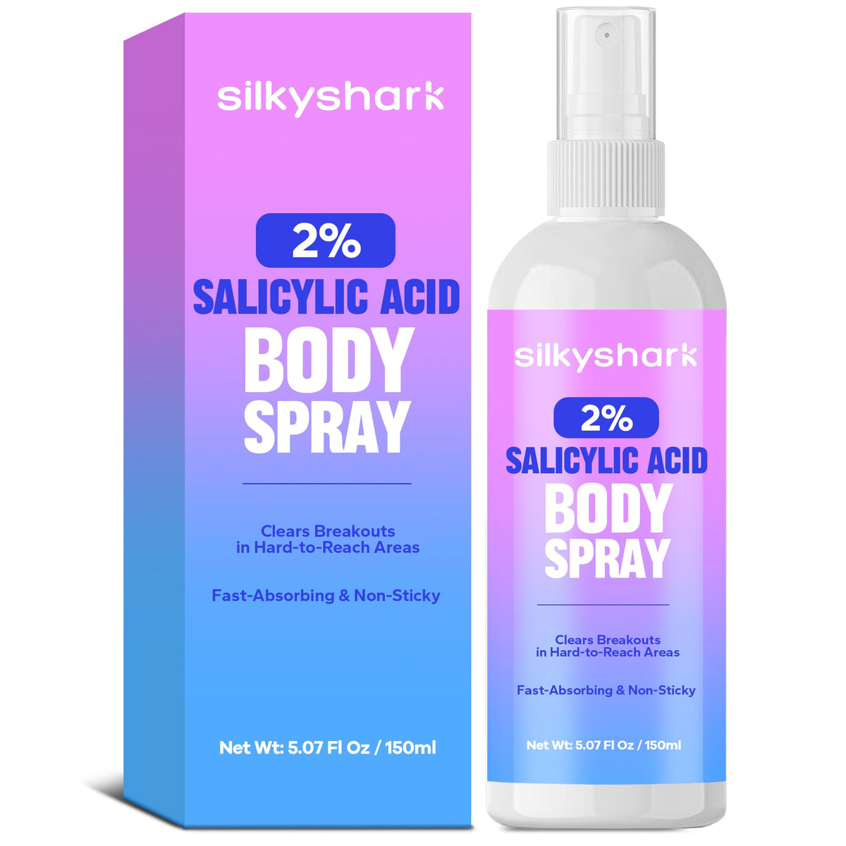 Brume SilkyShark: pulvérisation 360° pour atteindre le dos et améliorer l’aspect de la peau.