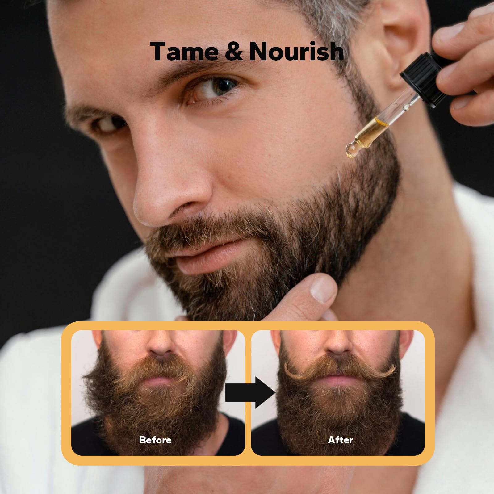 SilkyShark Huile Barbe – senteur santal pour une aura masculine durable.