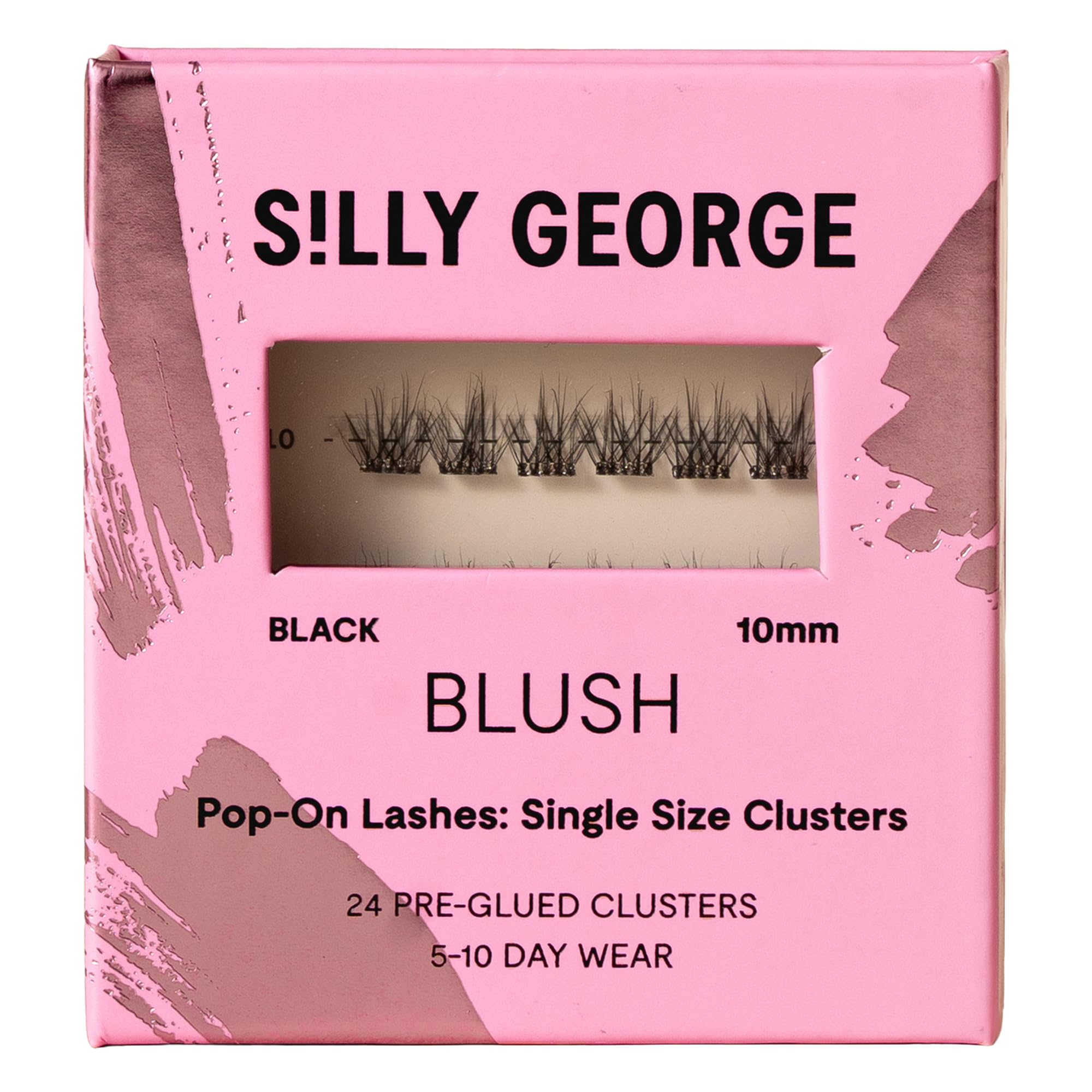 Cils Silly George Pop-On: 24 clusters pour un look naturel sans effort.