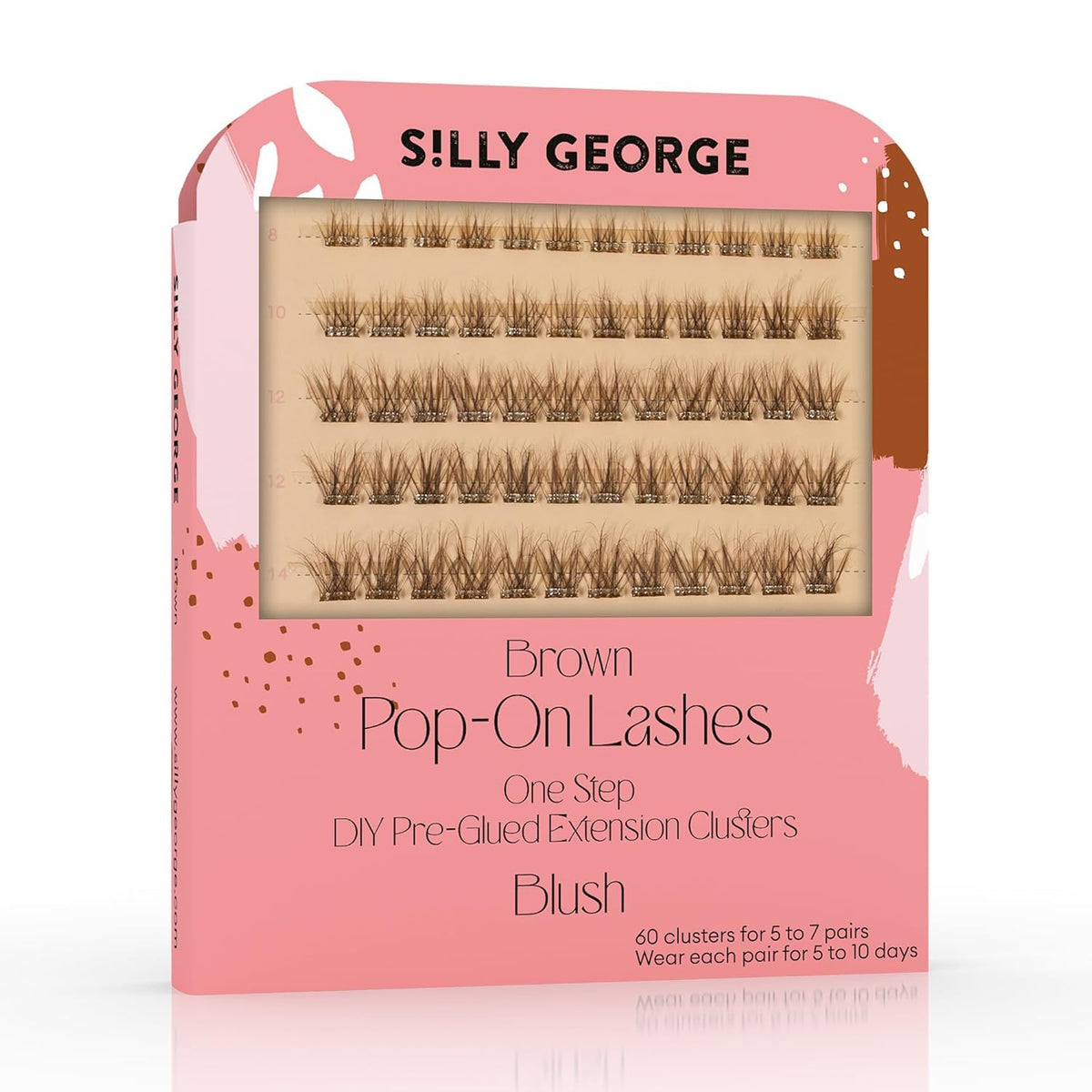 Silly George Pop-On Cils, étui élégant et look naturel.