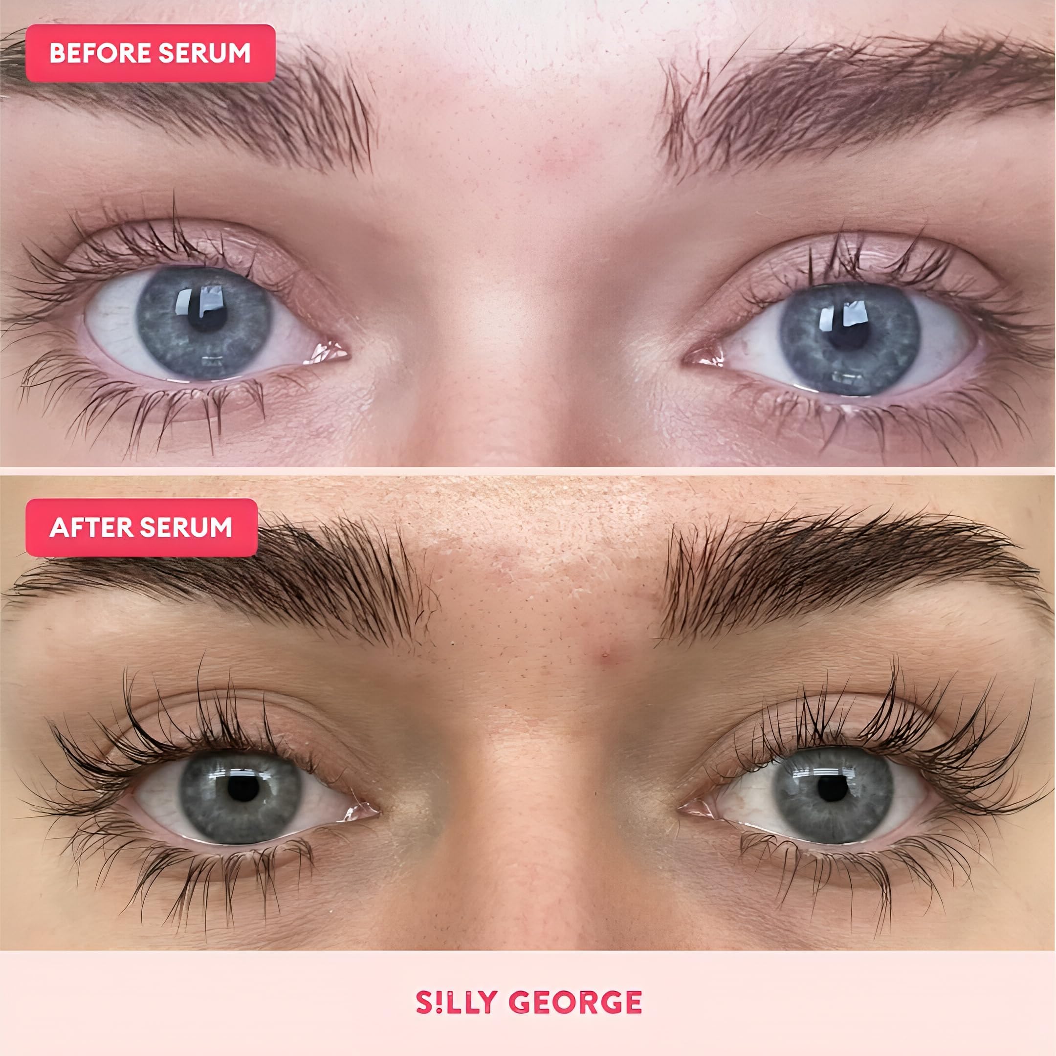 Silly George: routine beauté rapide pour cils et sourcils soignés.
