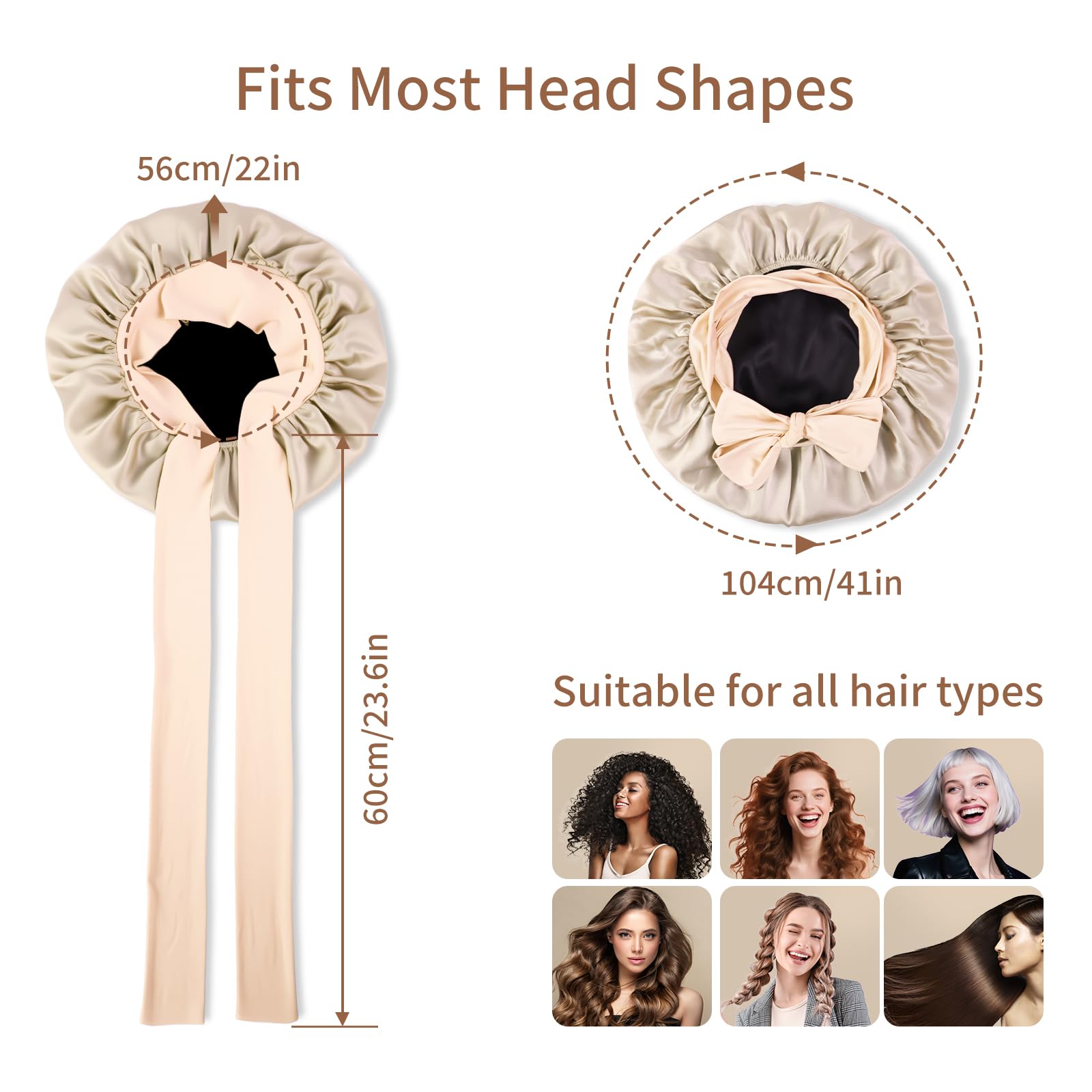 Silmana bonnet ajustable 53-68 cm convient à toutes les longueurs