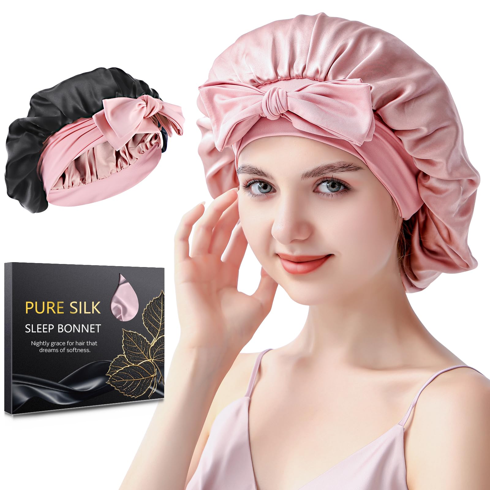 Silmana bonnet-dormir en soie 22 momme, douceur et glisse sans frottement nocturne.