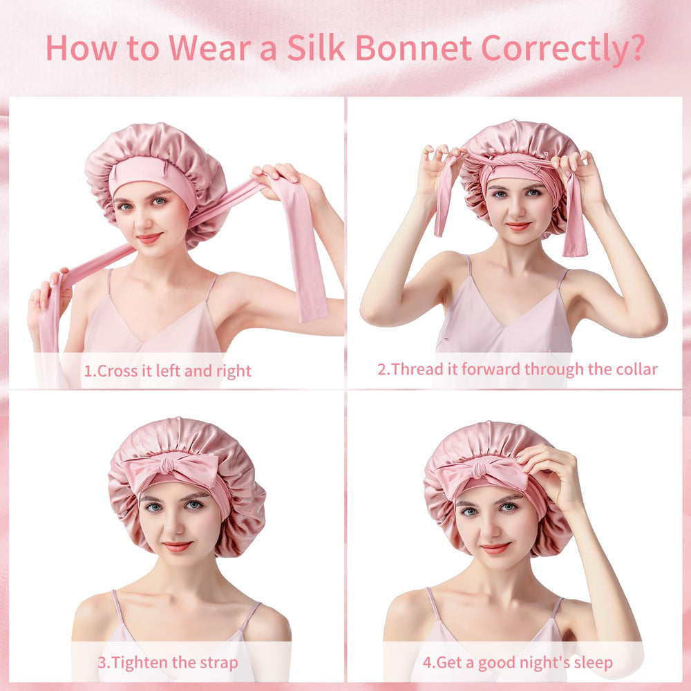 Silmana bonnet convient à tous les types de cheveux, idéal pour le sommeil.