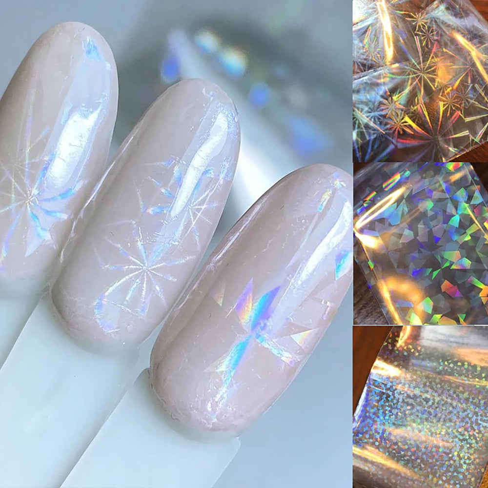 SILPECWEE Aurora – reflets holographiques sur ongles, aspect glamour.