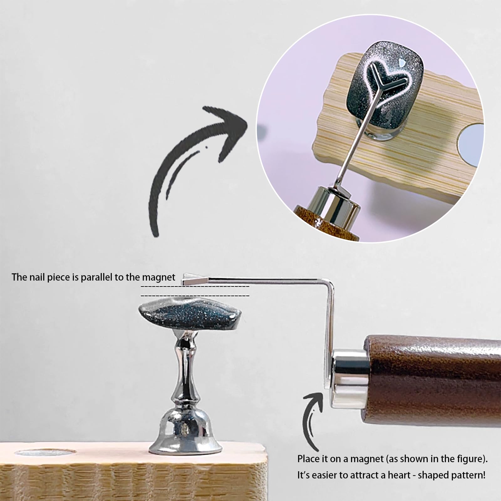 SILPECWEE stylo aimant pour ongles, outil portable et précis.