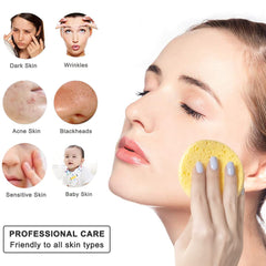 Éponge SILUKER visage en cellulose naturelle pour un nettoyage en profondeur des pores.