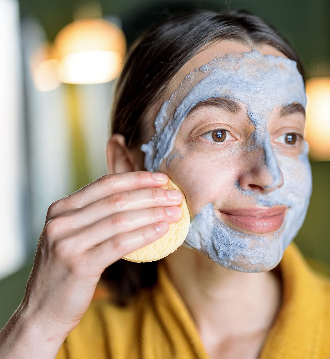 Éponge SILUKER visage compacte, parfaite pour voyager et gagner de la place.