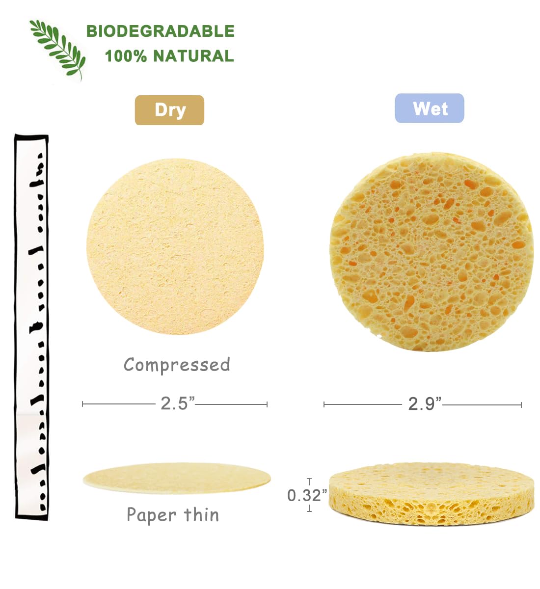 SILUKER eponges visage exfoliation douce pour peau plus lisse.
