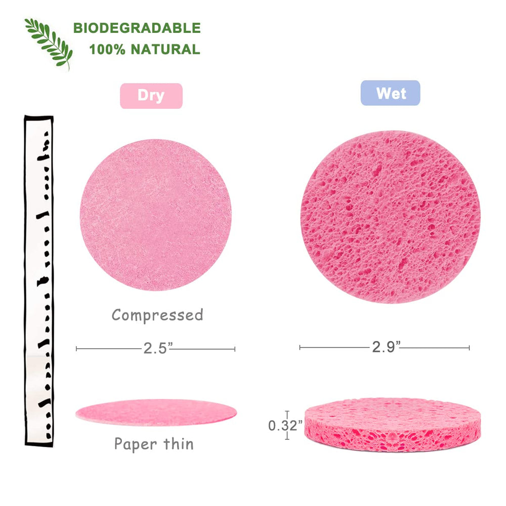 Éponge SILUKER visage naturelles – cellulose 100% pour nettoyages quotidiens sensibles.