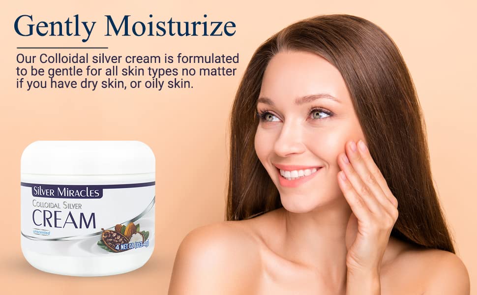 Usage quotidien sans parfum ni colorants, Silver Miracles crème argent colloïdal.