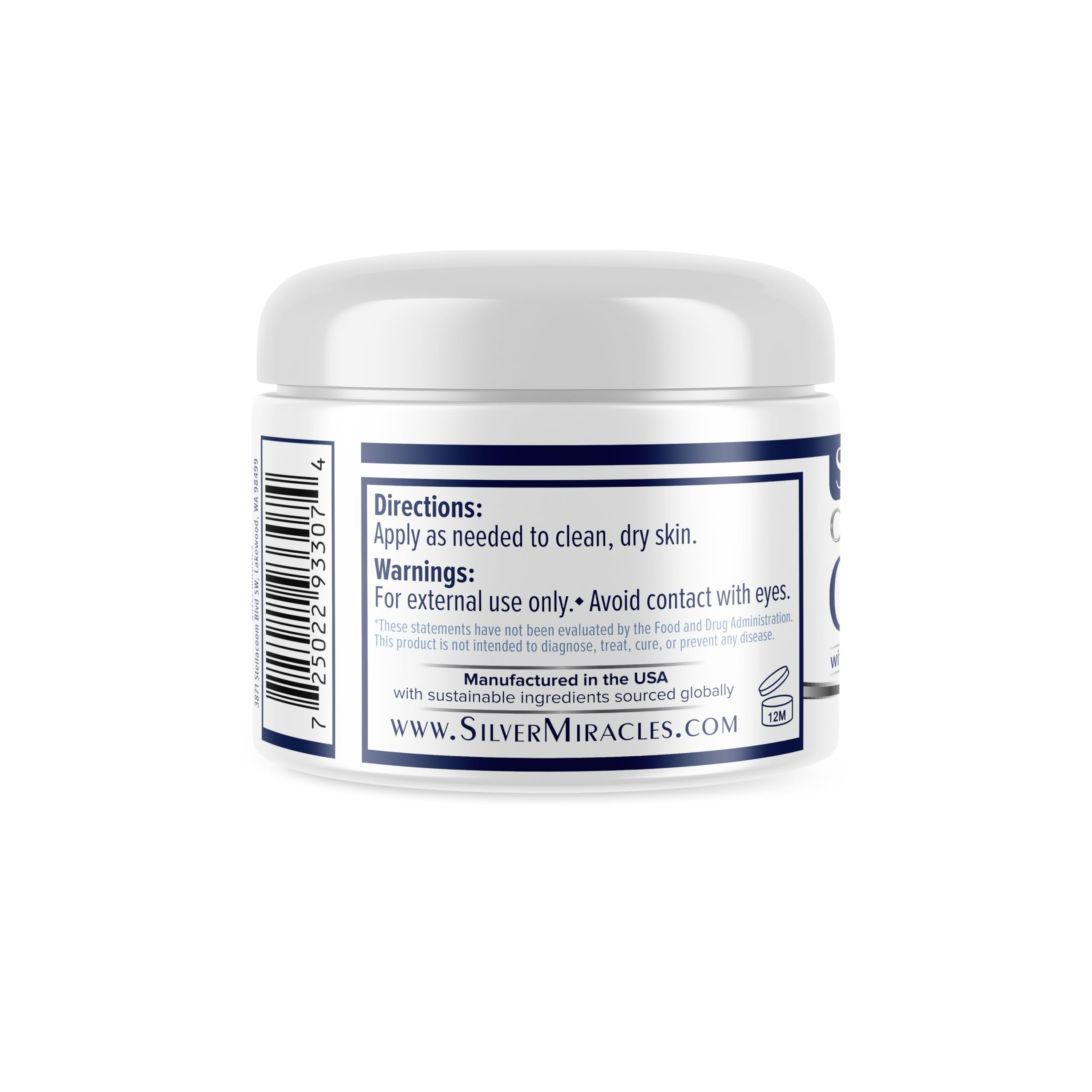 Soin quotidien Silver Miracles visage et corps, crème argent colloïdal.