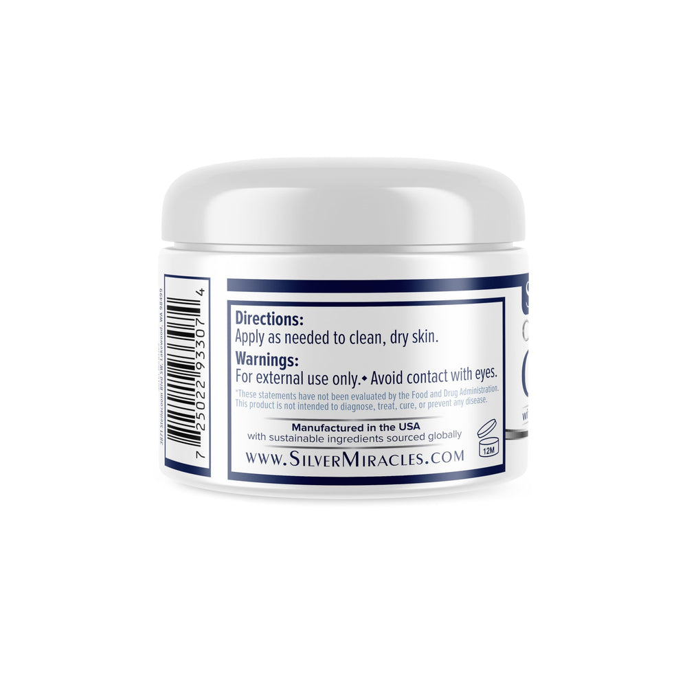 Soin quotidien Silver Miracles visage et corps, crème argent colloïdal.