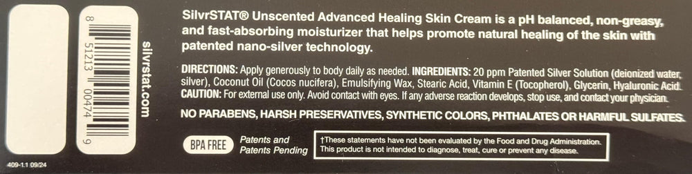 SilvrSTAT crème ritual quotidien soin peau pour tout le corps.