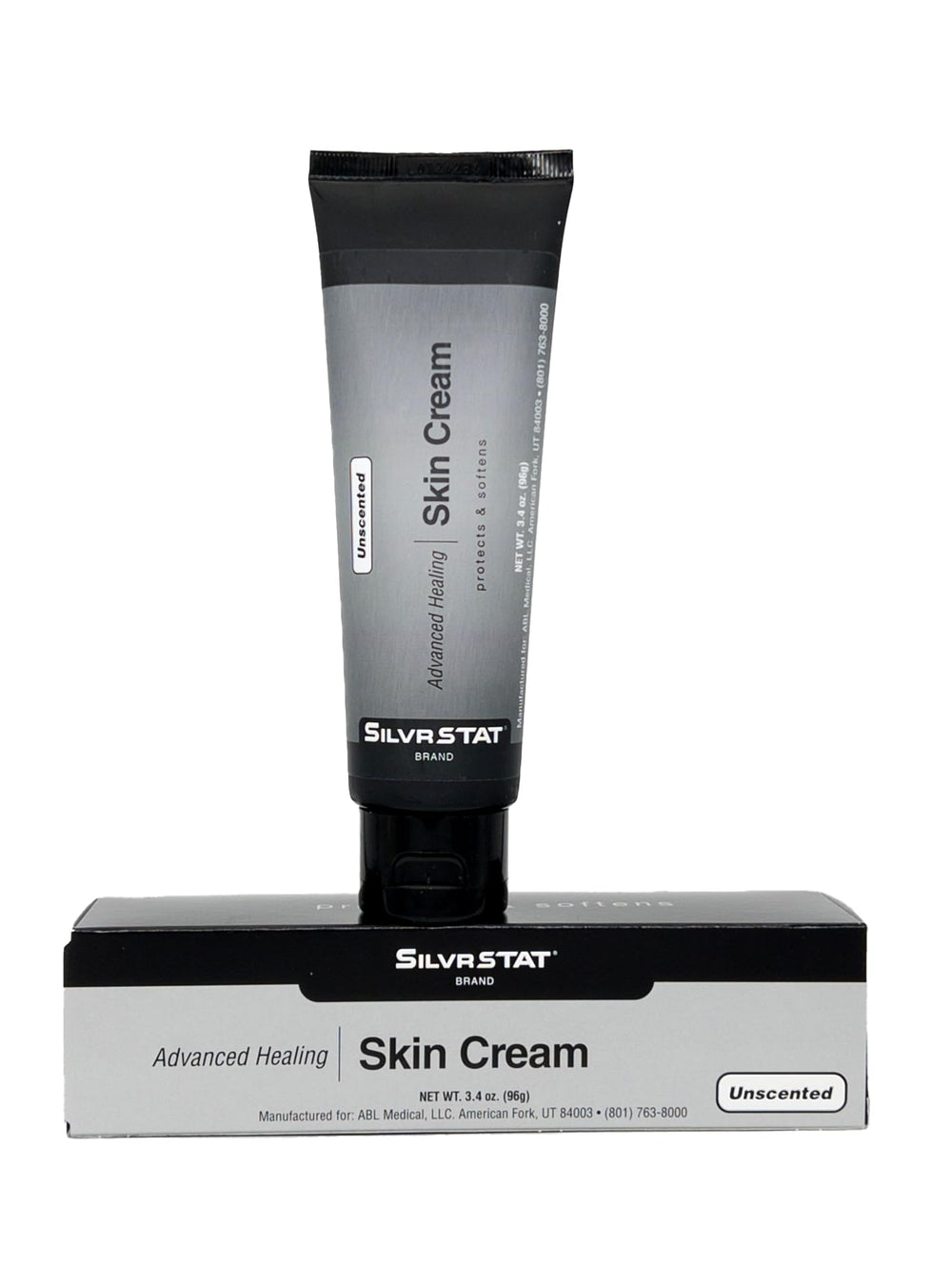 SilvrSTAT crème soin peau bouteille : hydratation douce et réparatrice.