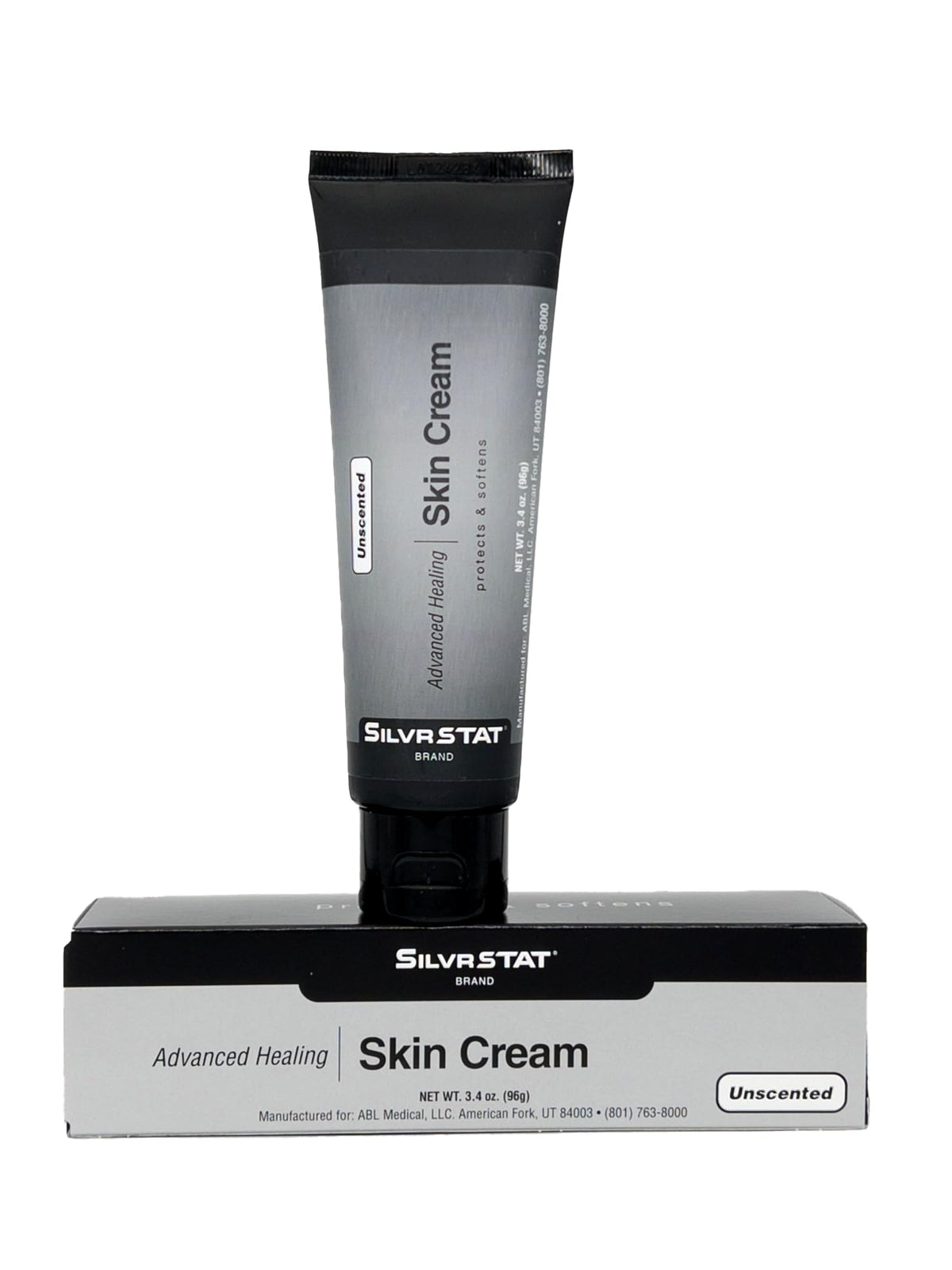 SilvrSTAT crème soin peau bouteille : hydratation douce et réparatrice.