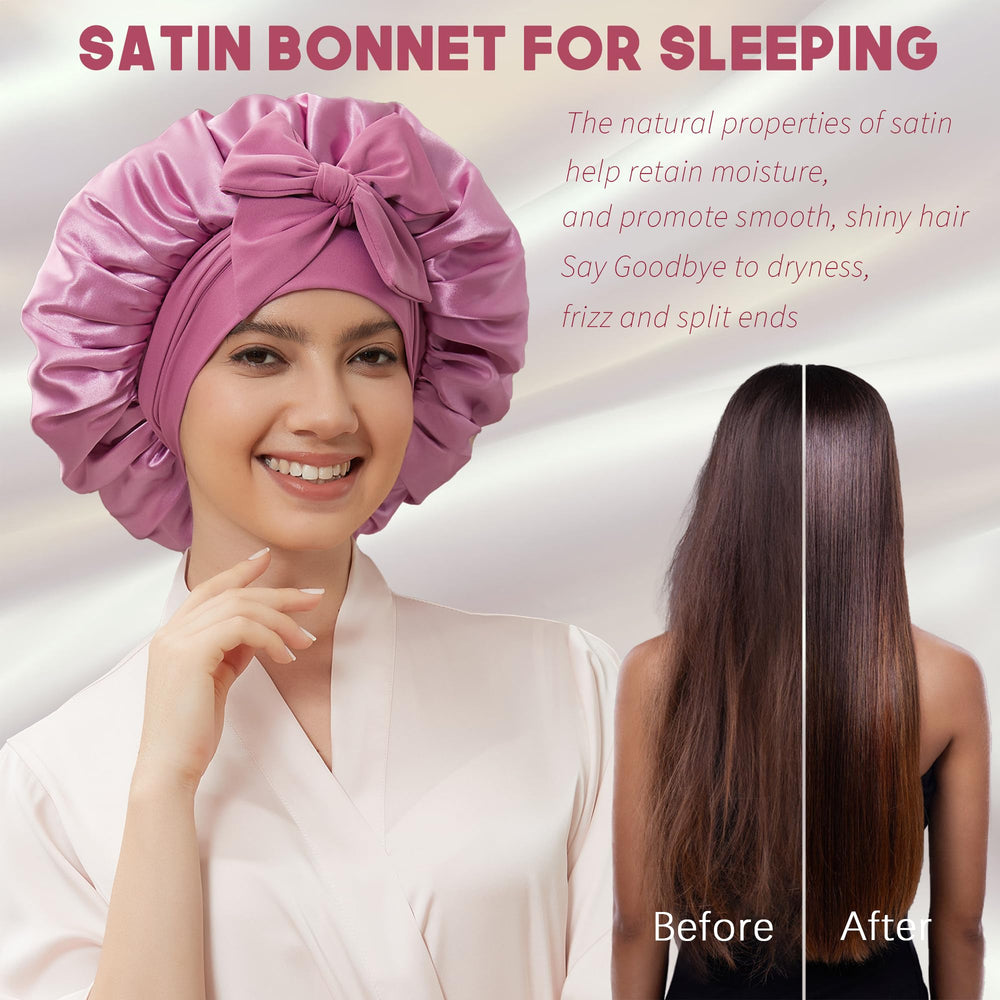 Simapu bonnet satin rose usage quotidien, pratique et confortable