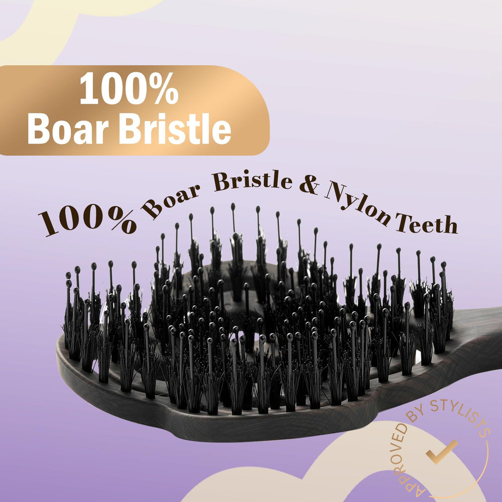 SIMETRA Brosse cristal naturel inlay, design élégant et cadeau raffiné