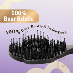 SIMETRA Brosse cristal naturel inlay, design élégant et cadeau raffiné