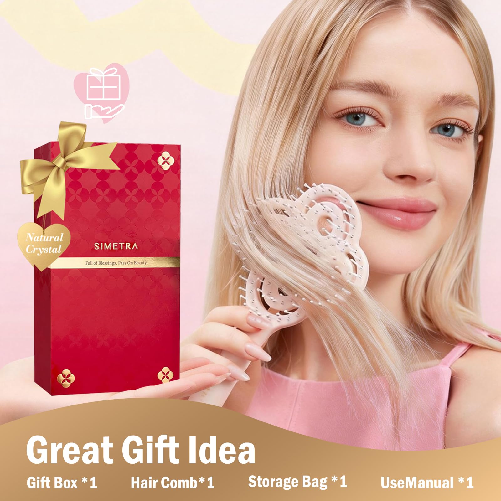 SIMETRA brosse massage cuir chevelu – stimule la circulation et détend lors du coiffage.