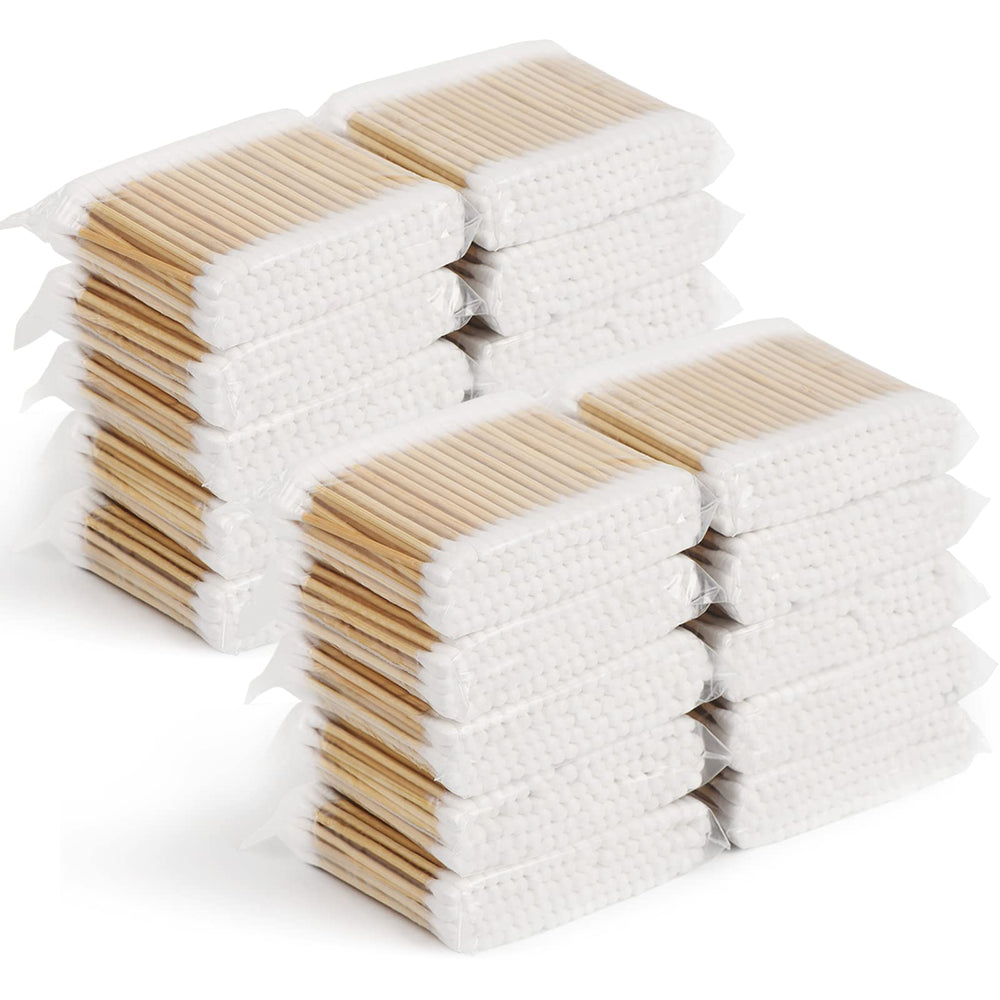 Simetufy coton-tiges double pointe en bois, paquet pratique de 2000 pièces, idéal pour maquillage délicat