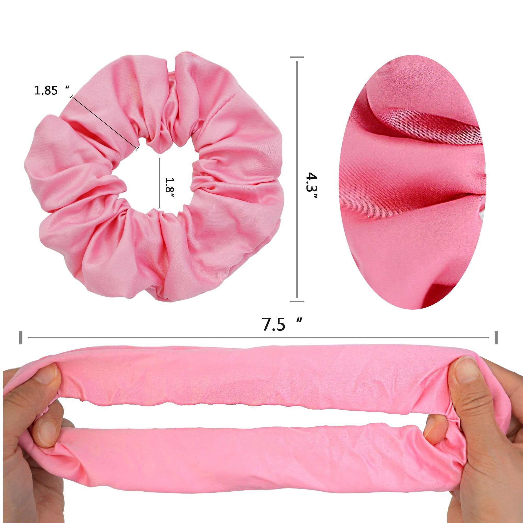 Simnice diametre interieur 4 cm, bandes satin adaptées à tous les cheveux