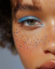 Simpilos corps patchs paillettes bleues: idéal pour festival et soirée.
