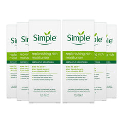 Simple crème hydratante riche pour visage dans un pot 125 ml, hydratation durable.