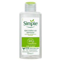 Démaquillant yeux Simple 125 ml: flacon pratique et élégant pour votre routine quotidienne.