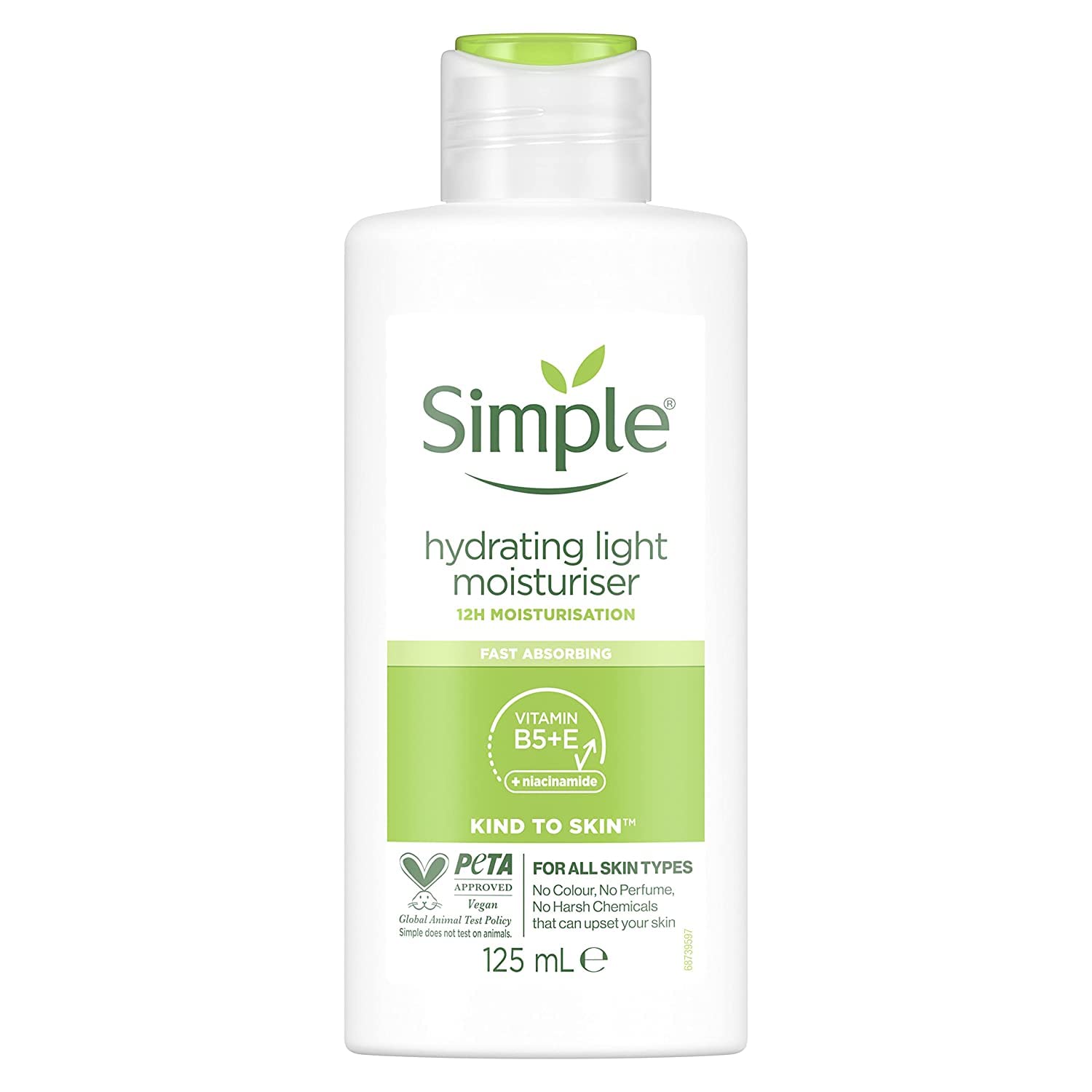 Le Simple Hydratant Léger dans sa bouteille offre une hydratation durable pour peau sensible.