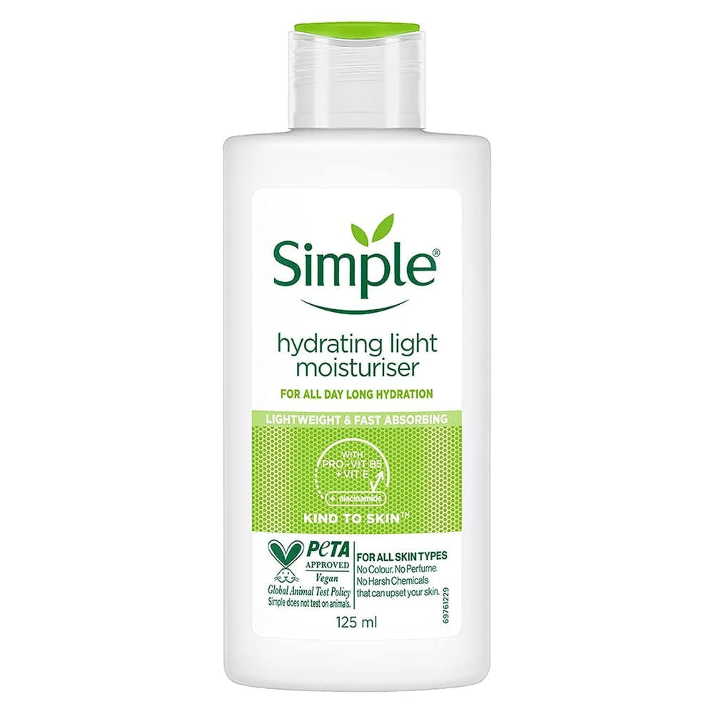 Simple Hydratant Léger visage: bouteille de 125 ml prête à l'emploi