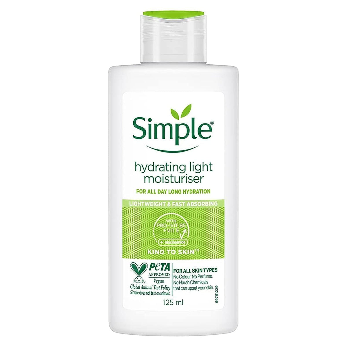 Simple Hydratant Léger visage: bouteille de 125 ml prête à l'emploi
