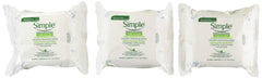 Lingettes démaquillantes micellaires Simple — emballage pratique pour un nettoyage rapide et doux.