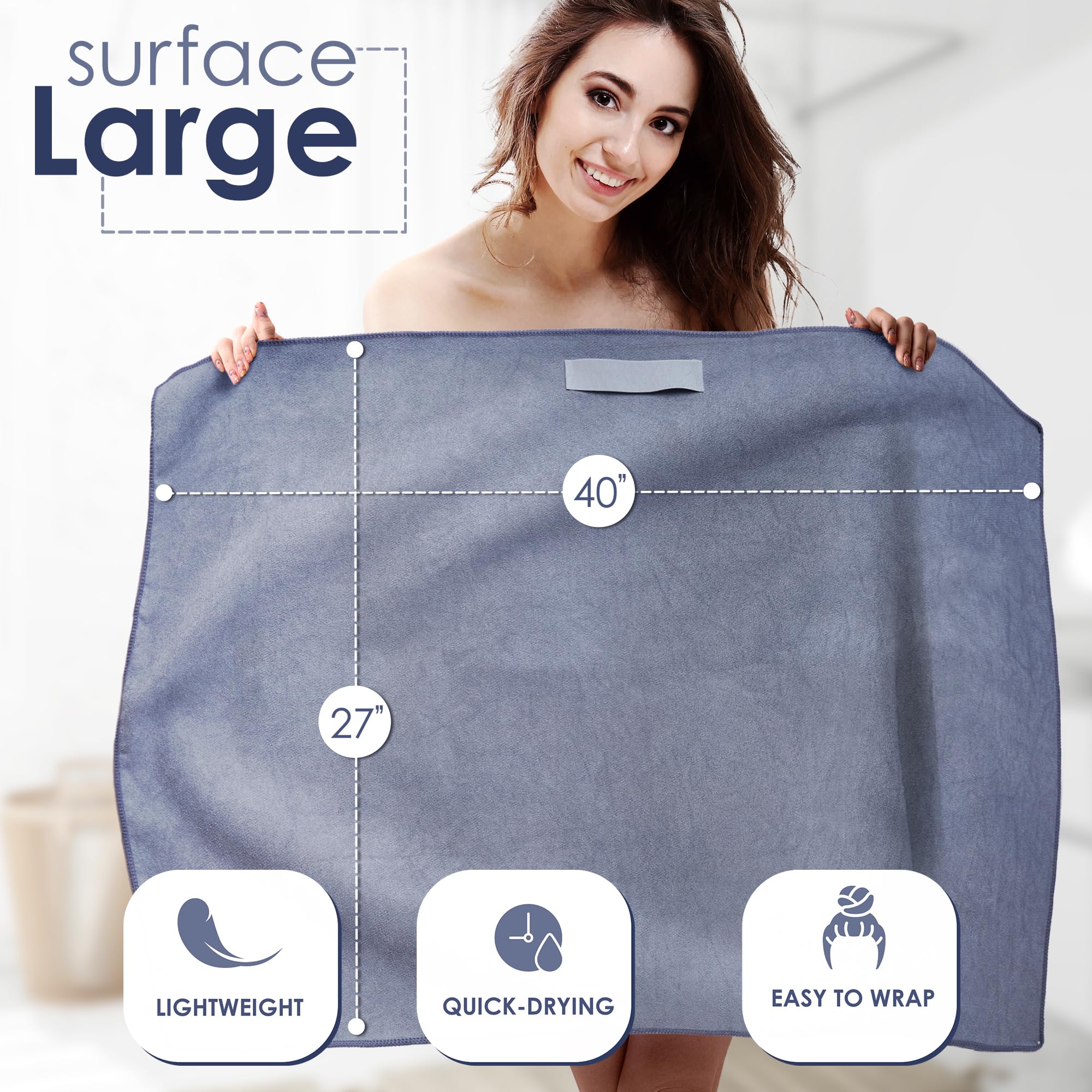 SimpleField absorption rapide en microfibre pour un séchage efficace.