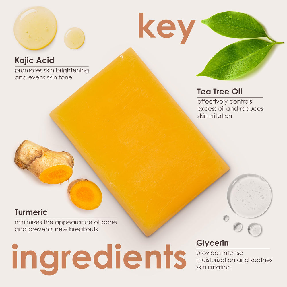 Ingrédients clés SimpleField: curcuma, huile d'arbre à thé, vitamine C et glycérine.