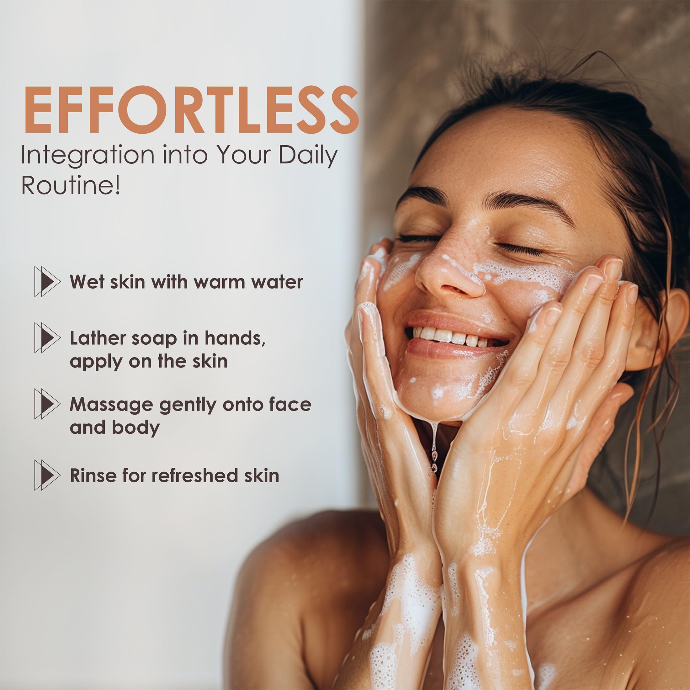 Mousse-onctueuse SimpleField prête à l'emploi lors de la douche.
