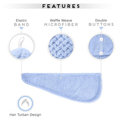 SimpleField serviette cheveux microfibre anti-frisottis idéale pour cheveux bouclés.