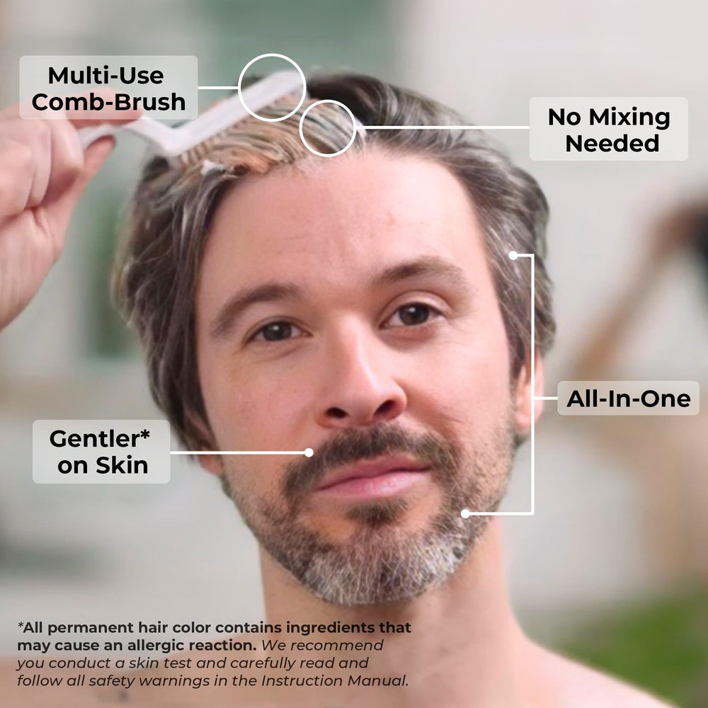 SIMPLER HAIR COLOR brosse-pour-moustache assure une application précise