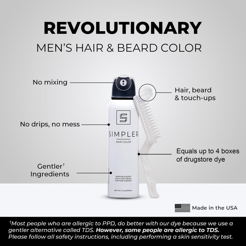SIMPLER HAIR COLOR – couleur durable résistant à l’effacement.